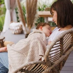 BabyOno, вязаное одеяло, хлопок, бежевый, 75 см x 100 см, 1 шт.: цены и характеристики