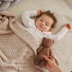 BabyOno, вязаное одеяло, хлопок, бежевый, 75 см x 100 см, 1 шт.: цены и характеристики