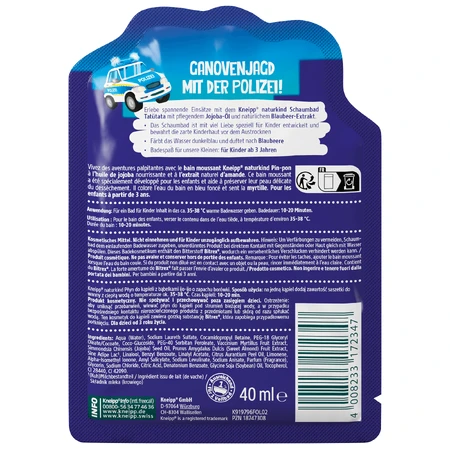 Kneipp Naturkind Ijo-Ijo, пена для ванны, черника, 40 мл: цены и характеристики