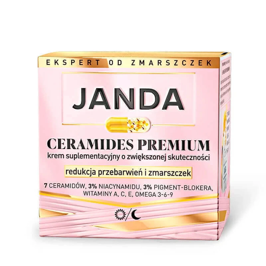 Janda Ceramides Premium, дополнительный крем с повышенной эффективностью, уменьшение гиперпигментации и морщин, 50 мл: цены и характеристики