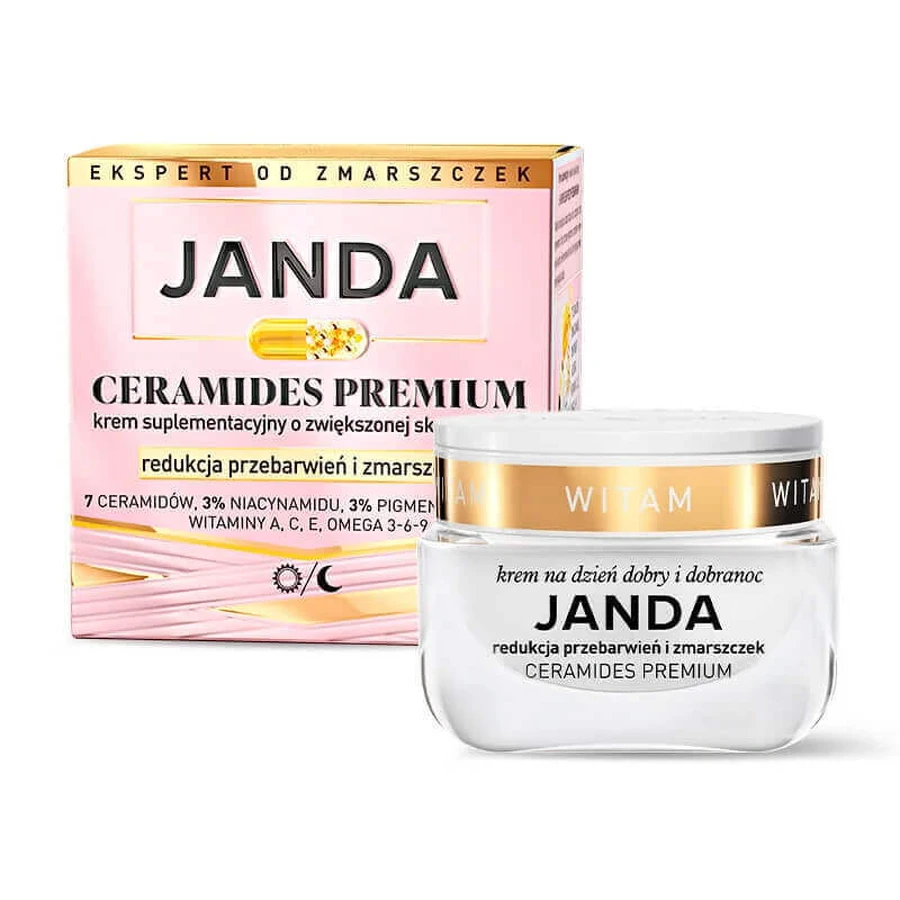 Janda Ceramides Premium, дополнительный крем с повышенной эффективностью, уменьшение гиперпигментации и морщин, 50 мл: цены и характеристики