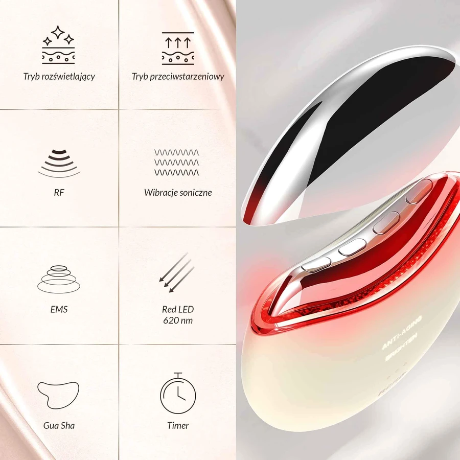 Neno Beauty Auri, лифтинг-массажер для лица и шеи 5 в 1: цены и характеристики