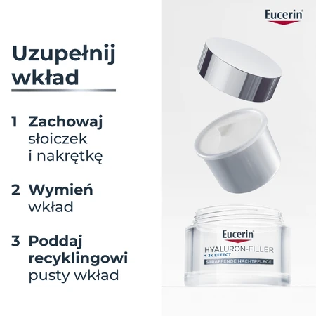 Eucerin Hyaluron-Filler, ночной крем против морщин с гиалуроновой кислотой, резерв, 50 мл: цены и характеристики