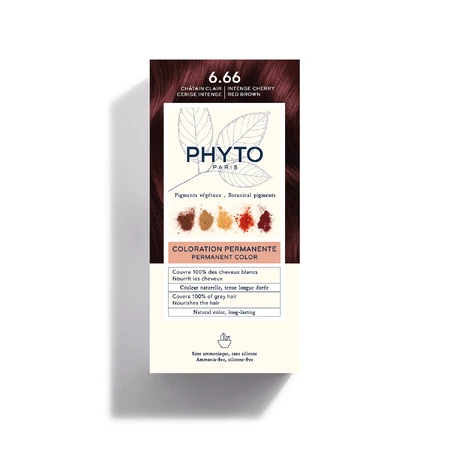Phyto Color, фарба для волосся, 6.66 інтенсивний вишнево-червоно-коричневий, 1 шт.: ціни та характеристики