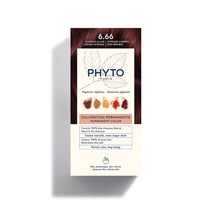 Phyto Color, фарба для волосся, 6.66 інтенсивний вишнево-червоно-коричневий, 1 шт.: ціни та характеристики