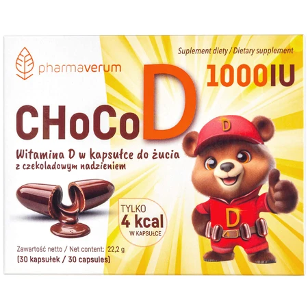 ChocoD, витамин D для детей от 4 лет, 30 капсул: цены и характеристики