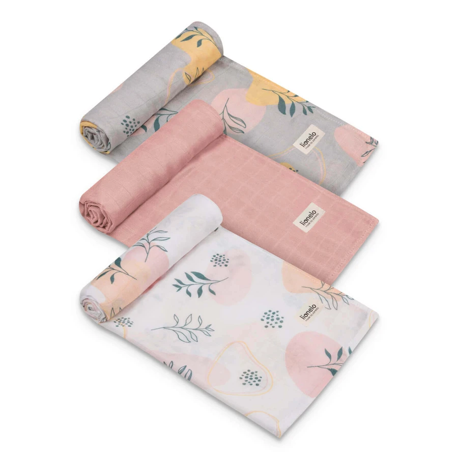 Lionelo Bamboo Set Leaf, бамбуковые детские подгузники, 70 x 70 см, 3 штуки: цены и характеристики