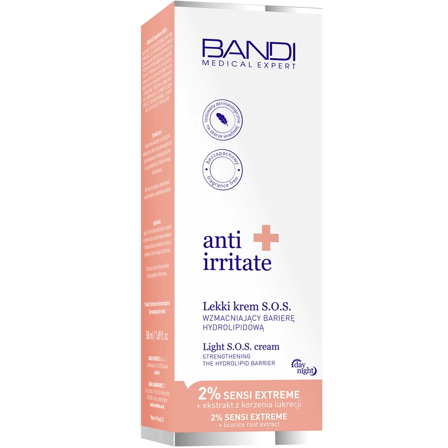 Bandi Medical Expert Anti Irritate, легкий S.O.S. крем для зміцнення гідроліпідного бар'єру, 50 мл: ціни та характеристики