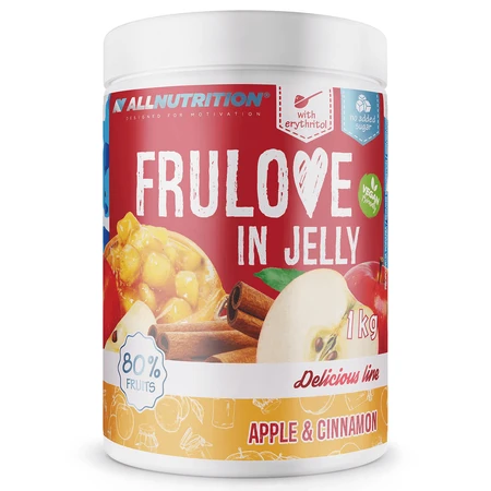 Allnutrition Frulove In Jelly Apple & Cinammon, яблука з корицею в желе, без додавання цукру, 1 кг: ціни та характеристики