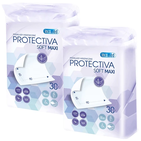Набір Protectiva Soft Maxi, гігієнічні прокладки, 60 см х 90 см, 2 х 30 штук: ціни та характеристики