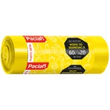 Paclan, пакети для сміття, поліетиленові, жовті, 60 л х 20 шт.