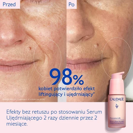 Caudalie Resveratrol-Lift, сироватка для підтяжки та зміцнення шкіри, 30 мл + The des Vignes, гель для душу, 200 мл безкоштовно: ціни та характеристики