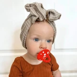 RaZbaby, логопедический прорезыватель, гриб, красный и зеленый, с 3 месяцев, 2 штуки