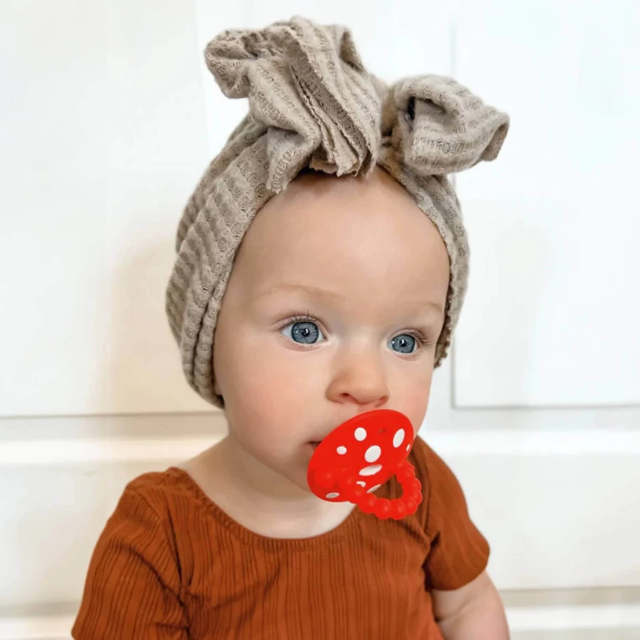 RaZbaby, логопедический прорезыватель, гриб, красный и зеленый, с 3 месяцев, 2 штуки: цены и характеристики