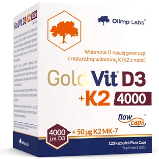 Olimp Gold-Vit D3 + K2, вітамін D 4000 МО + вітамін K 50 мкг, 120 капсул