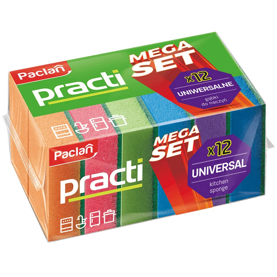 Paclan Practi, губки для мытья посуды, 12 штук: цены и характеристики