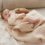 BabyOno, одеяло из мериносовой шерсти, светло-бежевое, 75 см x 100 см, 1 шт.: цены и характеристики
