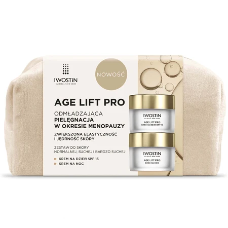 Набор Iwostin Age Lift Pro, дневной крем, SPF 15, 50 мл + ночной крем, 50 мл + косметичка бесплатно: цены и характеристики