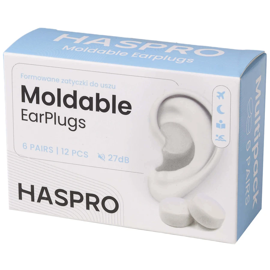 Haspro, формованные беруши, белые, 12 штук: цены и характеристики