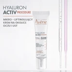 Avene Hyaluron Activ Procedure Micro, крем для ліфтингу зморшок навколо очей та губ, 15 мл: ціни та характеристики
