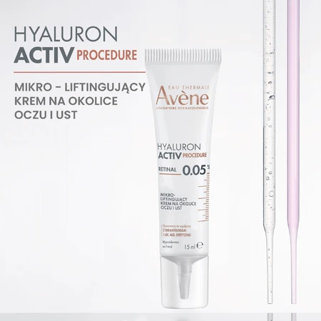 Avene Hyaluron Activ Procedure Micro, крем для ліфтингу зморшок навколо очей та губ, 15 мл: ціни та характеристики