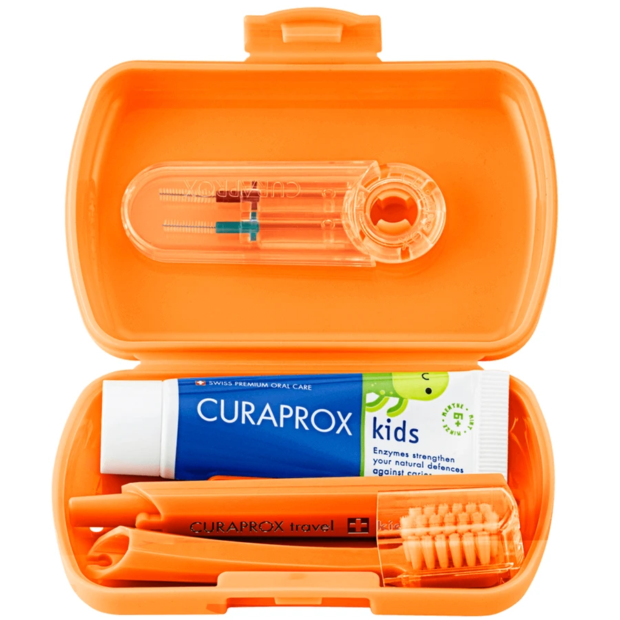 Curaprox Kids, дорожный набор, оранжевый: цены и характеристики