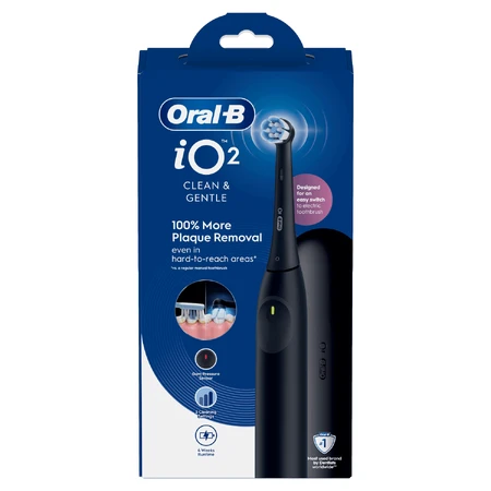 Oral-B iO 2, магнитная зубная щетка, черная + футляр: цены и характеристики