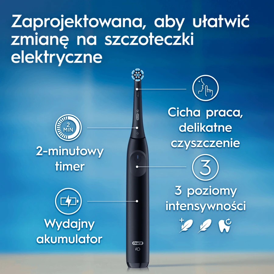 Oral-B iO 2, магнитная зубная щетка, черная + футляр: цены и характеристики
