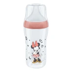 NUK Perfect Match, пляшечка від кольок з силіконовою соскою, розмір M, Minnie Mouse, від 3 місяців, 260 мл: ціни та характеристики