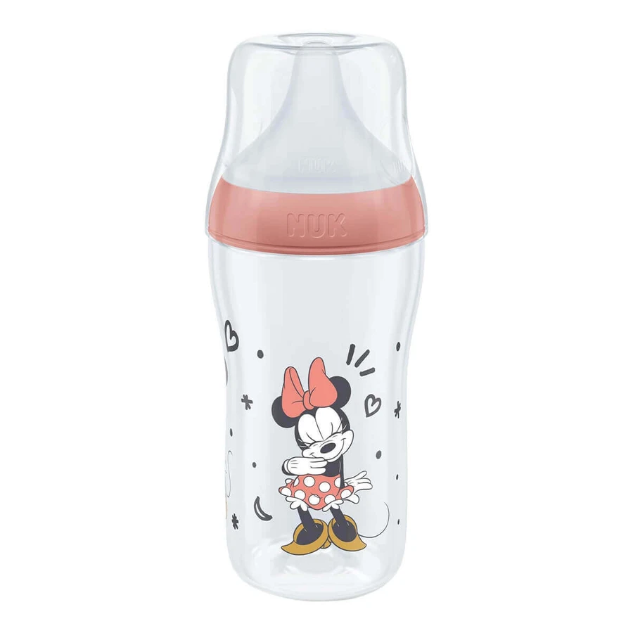 NUK Perfect Match, пляшечка від кольок з силіконовою соскою, розмір M, Minnie Mouse, від 3 місяців, 260 мл: ціни та характеристики