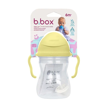 B.Box, пляшечка з соломинкою, Банановий спліт, від 6 місяців, 240 мл: ціни та характеристики