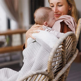 BabyOno, хлопковое одеяло с подкладкой, серое, 75 см x 100 см, 1 шт.
