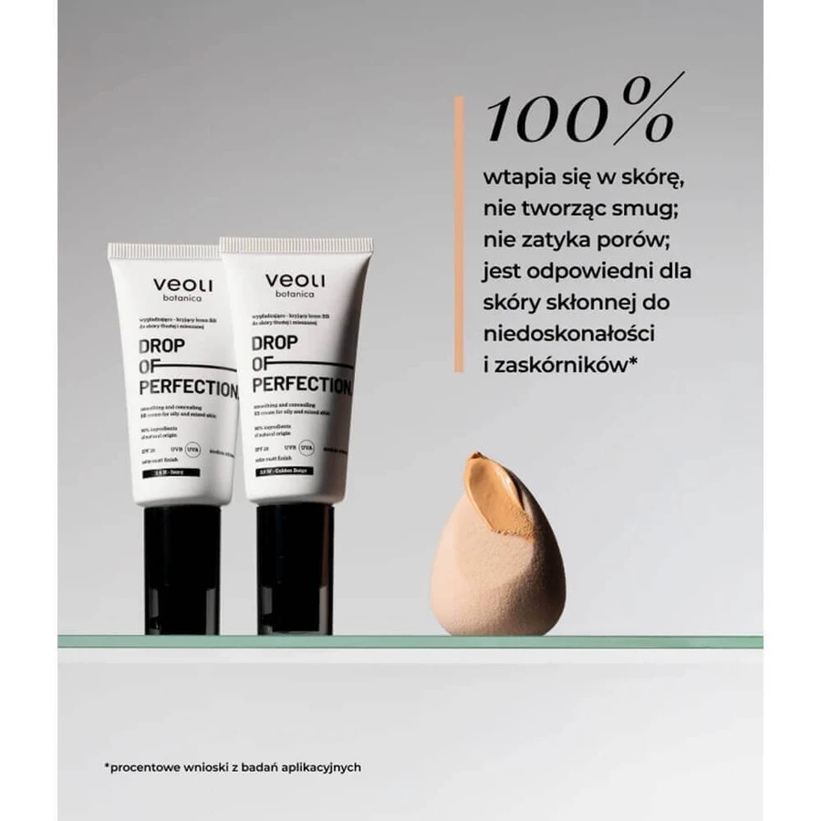 Veoli Botanica Капля совершенства, выравнивающий и покрывающий ВВ-крем для жирной и комбинированной кожи, SPF 20, 2,5 N Beige, 30 мл: цены и характеристики