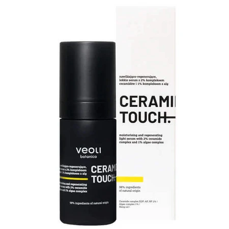 Veoli Botanica Ceramide Touch, зволожуюча та регенеруюча легка сироватка з 2% керамідним комплексом та 1% водоростей, 30 мл: ціни та характеристики