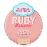 Компактний тональний крем Cushion Foundation Золотисто-бежевий, 15 г, Ruby Kisses
