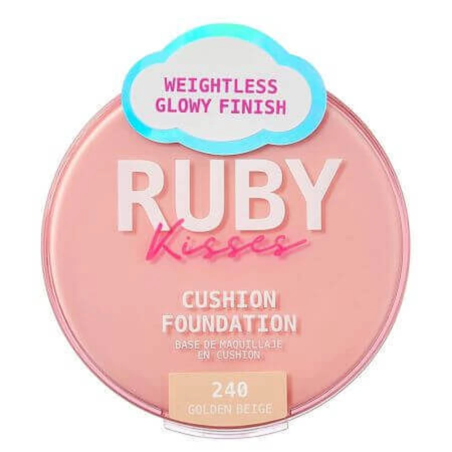 Cushion Foundation Компактная тональная основа Золотой беж, 15 г, Ruby Kisses: цены и характеристики