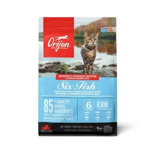 Сухой корм для кошек с шестью видами рыбы, 1,8 кг, Orijen