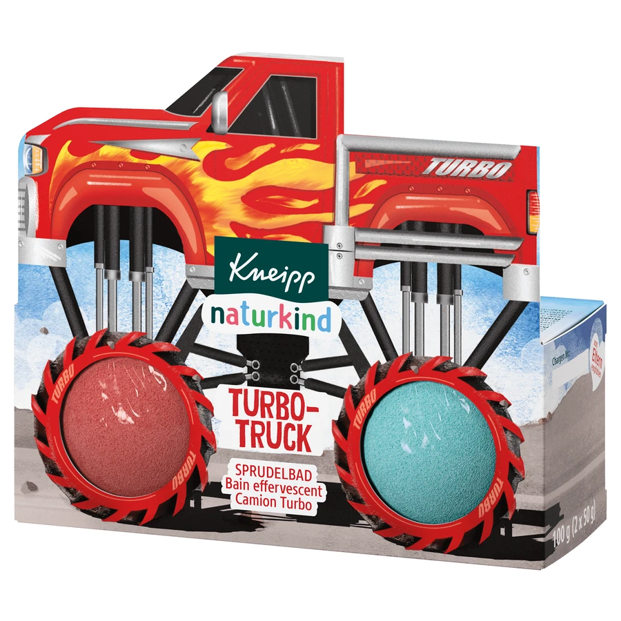 Kneipp Naturkind Turbo Truck, детские шарики для купания, смородина, 2 штуки: цены и характеристики