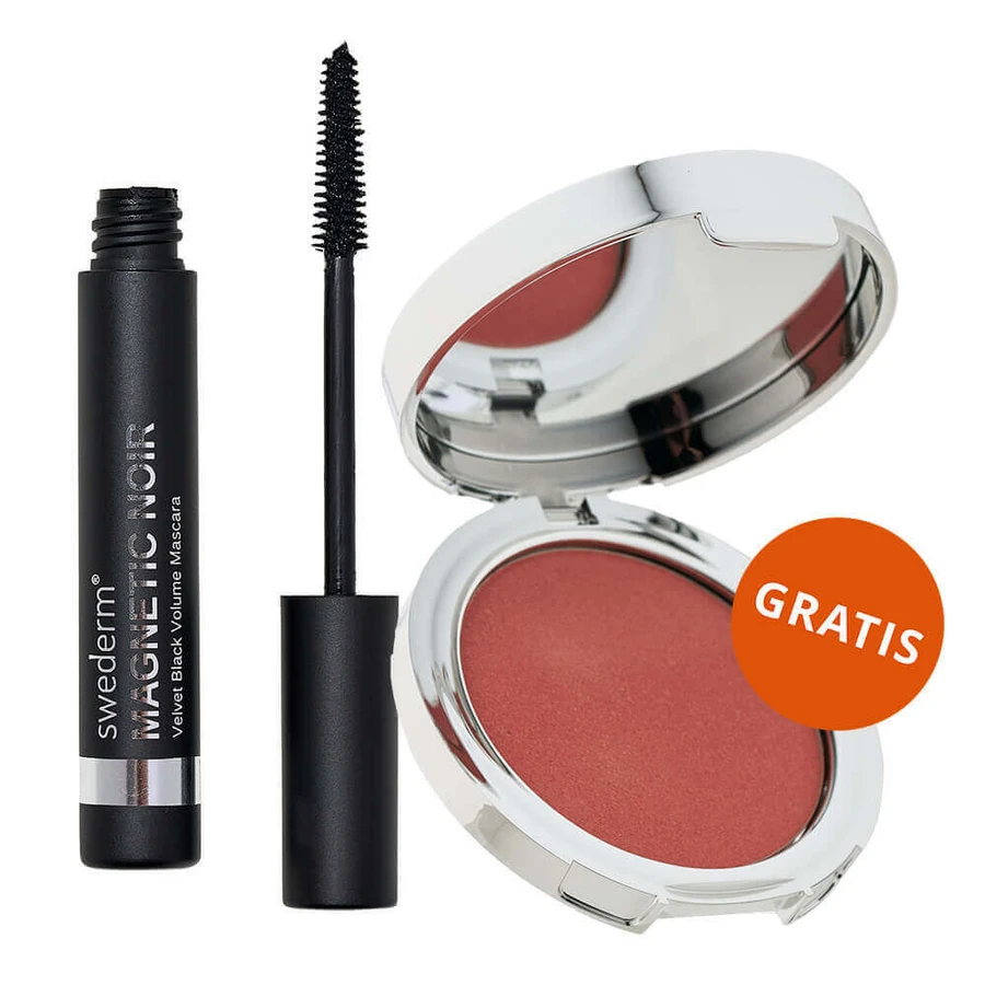 Swederm Magnetic Noir, тушь для ресниц, 9,5 мл + румяна, Peachy Blush, 8,5 г бесплатно: цены и характеристики
