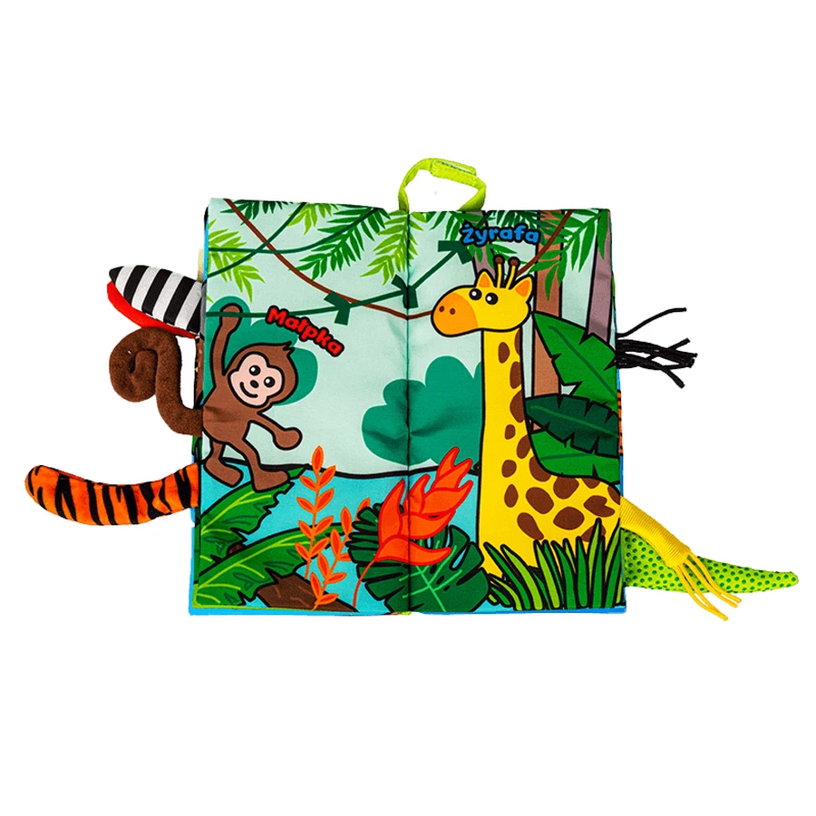 Dumel Jolly Baby, сенсорный буклет, Jungle Animals Tails, с рождения, 1 шт.: цены и характеристики