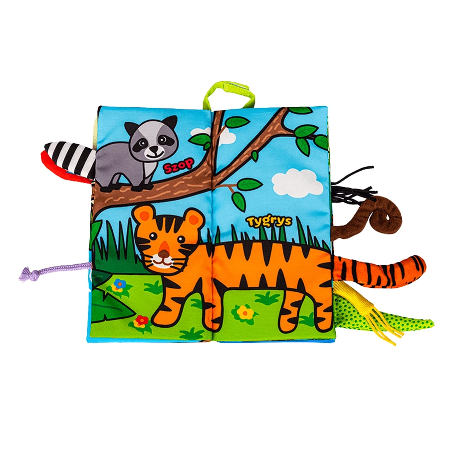 Dumel Jolly Baby, сенсорный буклет, Jungle Animals Tails, с рождения, 1 шт.: цены и характеристики