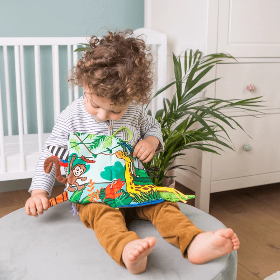 Dumel Jolly Baby, сенсорный буклет, Jungle Animals Tails, с рождения, 1 шт.: цены и характеристики