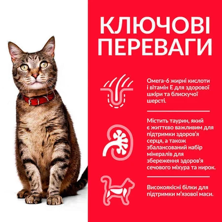 Hill's Science Plan Adult with Chicken Сухий корм з куркою для дорослих кішок, 10 кг + 5 кг: ціни та характеристики