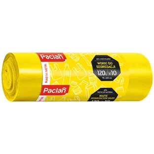 Paclan, мішки для сміття, поліетиленові, жовті 120 л x 10 шт.