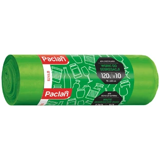 Paclan, пакеты для вторичной переработки, стекло, зеленый, 120 л x 10 шт.