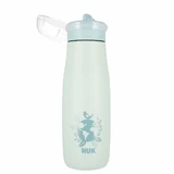 NUK Mini-Me Flip, сталева чашка 2-в-1 з нагубником, м'ята, глобус, від 12 місяців, 500 мл