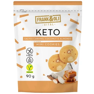 Frank&Oli Keto, мини-печенье, соленая карамель, кокос и миндаль, 90 г