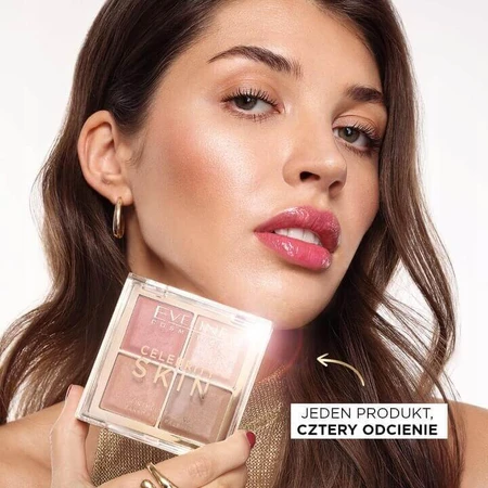 Eveline Cosmetics Celebrity Skin, запечена багатофункціональна контурна палетка 4в1: ціни та характеристики