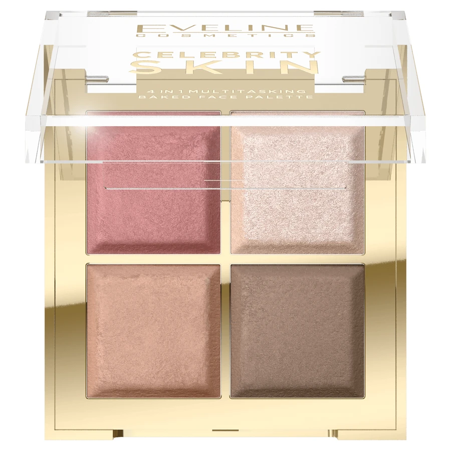 Eveline Cosmetics Celebrity Skin, запечена багатофункціональна контурна палетка 4в1: ціни та характеристики