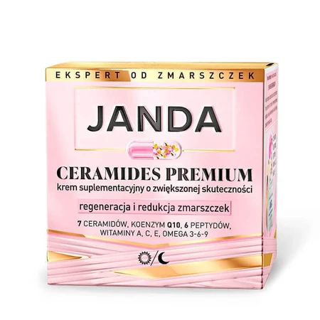 Janda Ceramides Premium, додатковий крем з підвищеною ефективністю, регенерацією та зменшенням зморшок, 50 мл: ціни та характеристики